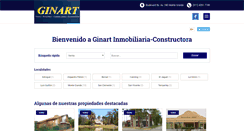 Desktop Screenshot of ginartpropiedades.com